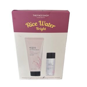 THE FACE SHOP Rice Water Brightening Facial Cleansing Foam & Oil Trial Set NEW